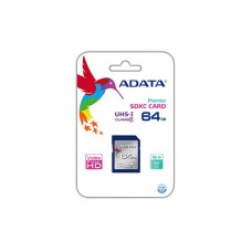 ADATA PREMIER SDXC CLASS10, UHS-I, U1 64GB ADATA PREMIER SDXC CLASS10, UHS-I, U1 64GB